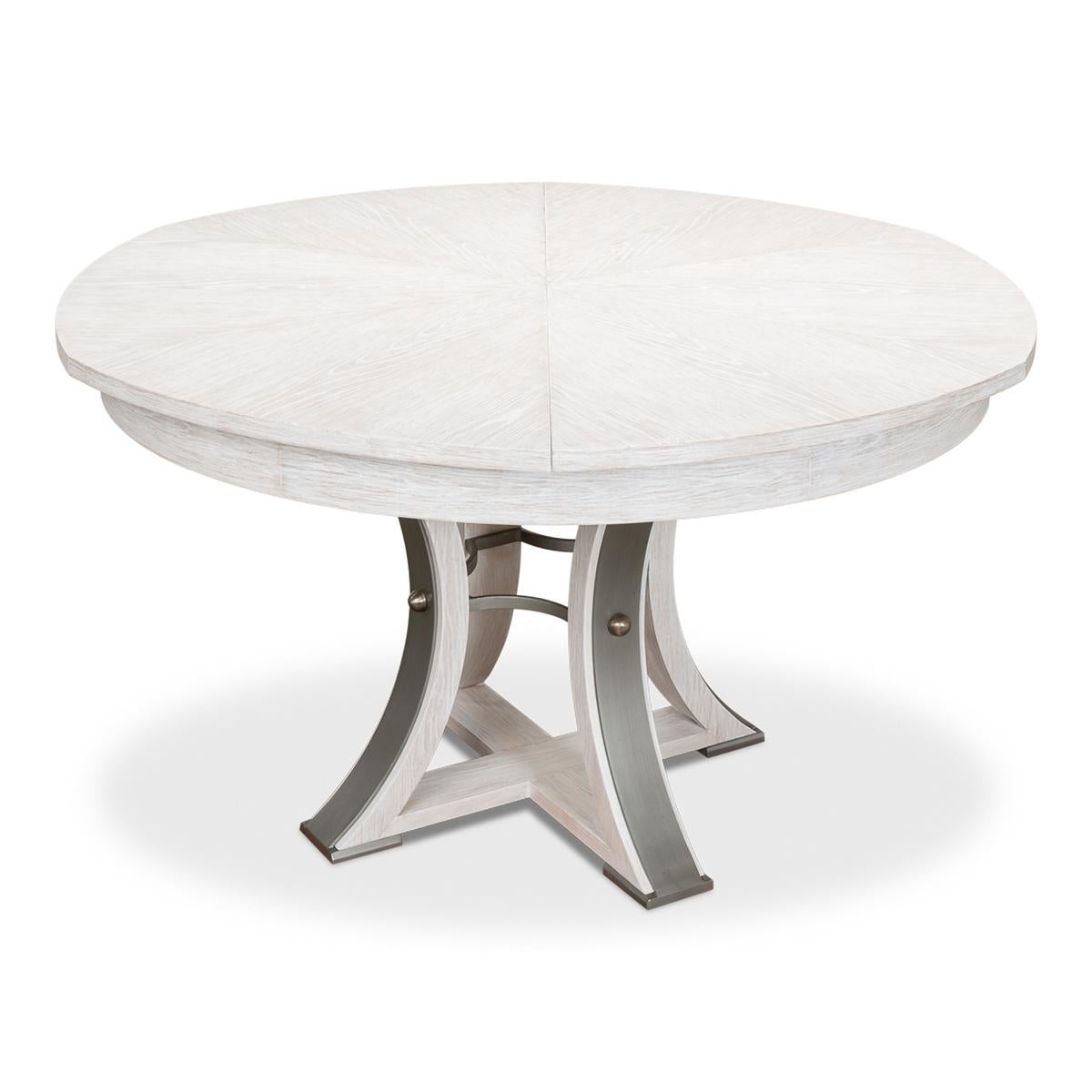 Modern Industrial Dining Table - 70 - White For Sale 2