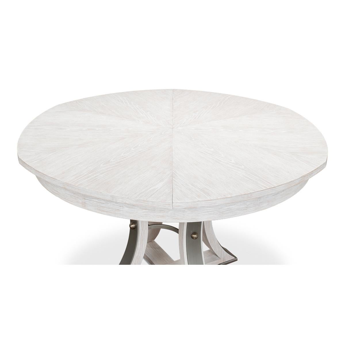 Modern Industrial Dining Table - 70 - White For Sale 3