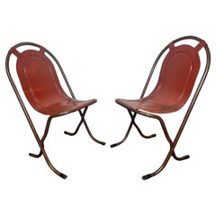 Modern Industrial Metal Garden Chairs "STAK-A-BYE" by Harry Sebel