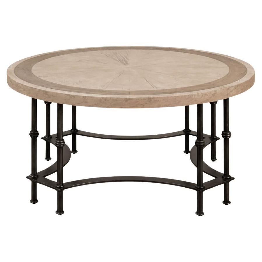 Modern Industrial Round Cocktail Table