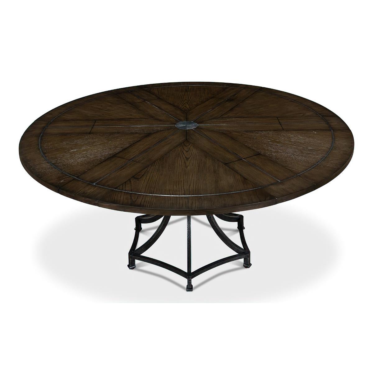 dark oak round dining table