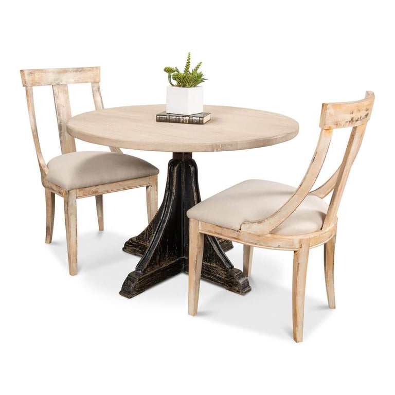 Modern Industrial Round Dining Table at 1stDibs