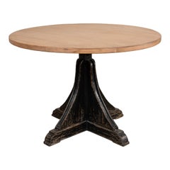 Modern Industrial Round Dining Table