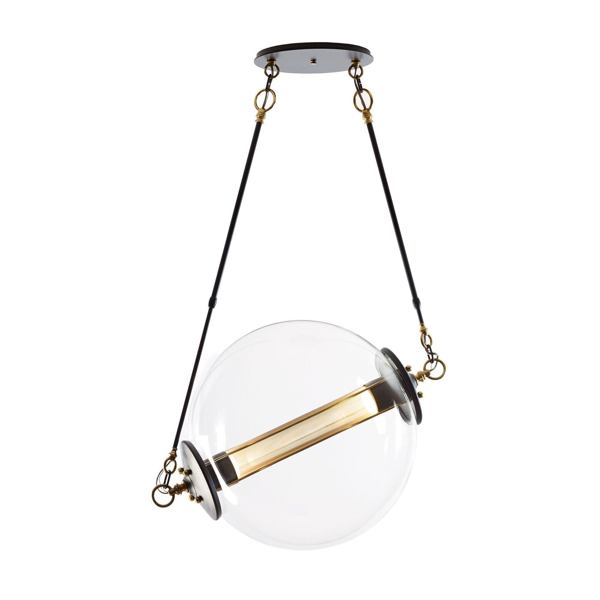 Modern Industrial Style Otto Sphere Pendant / Chandelier, Stainless Steel 6