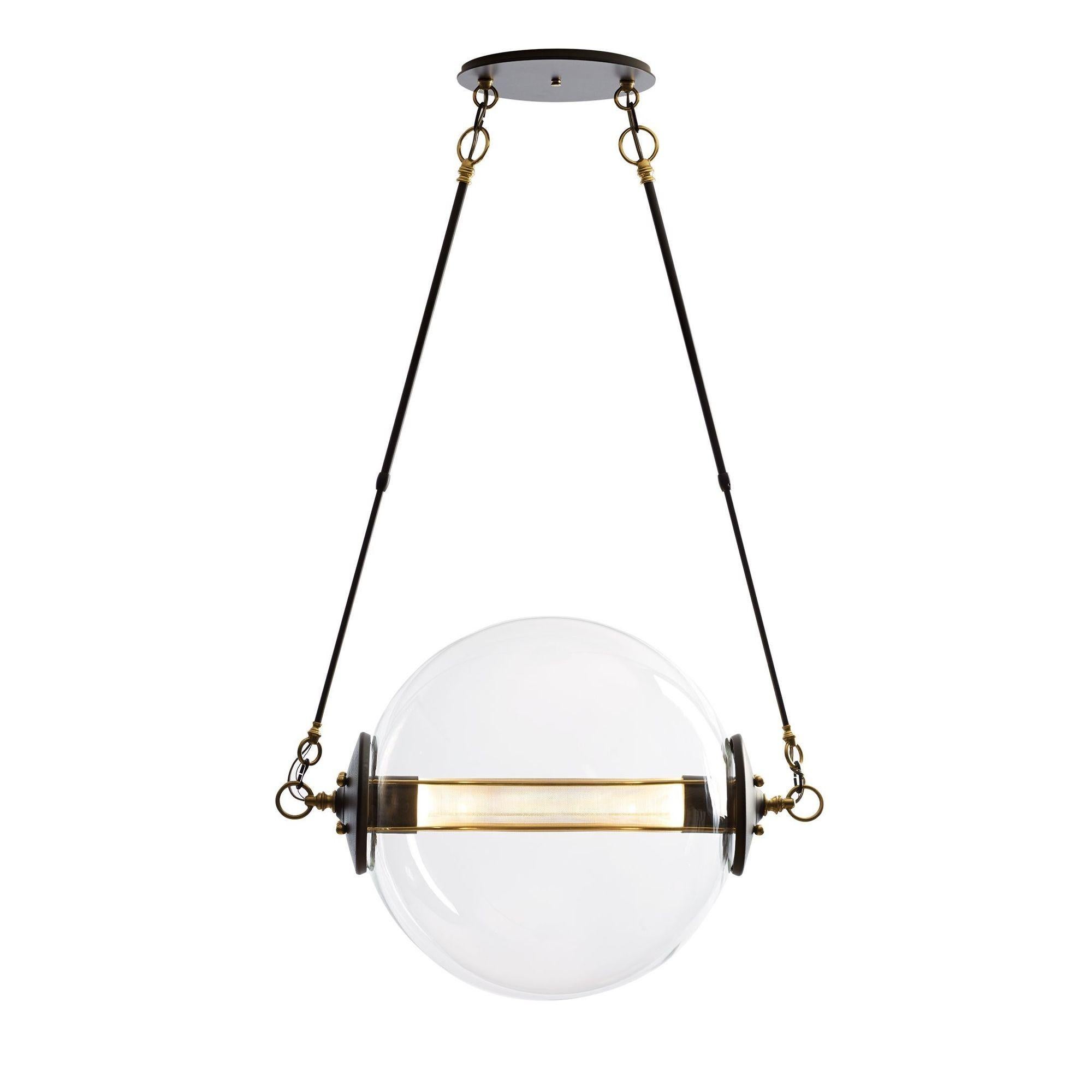 Modern Industrial Style Otto Sphere Pendant / Chandelier, Stainless Steel 7
