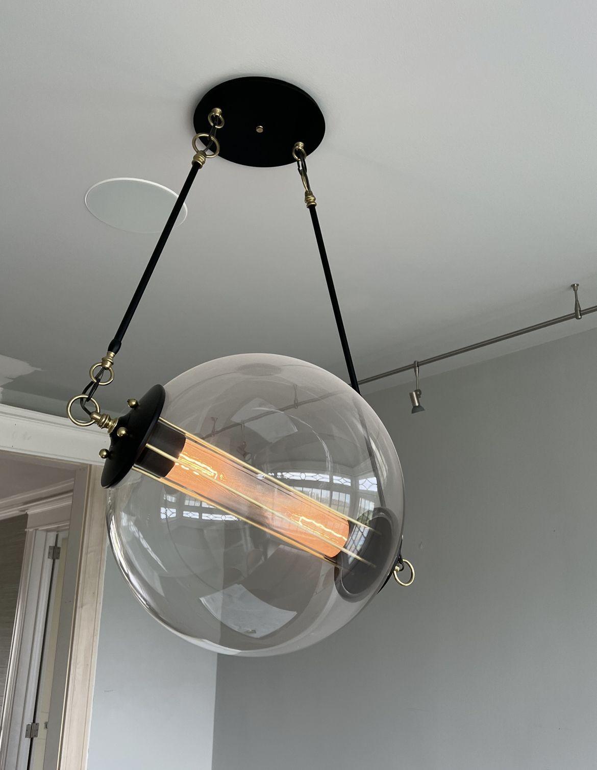 Modern Industrial Style Otto Sphere Pendant / Chandelier, Stainless Steel 9