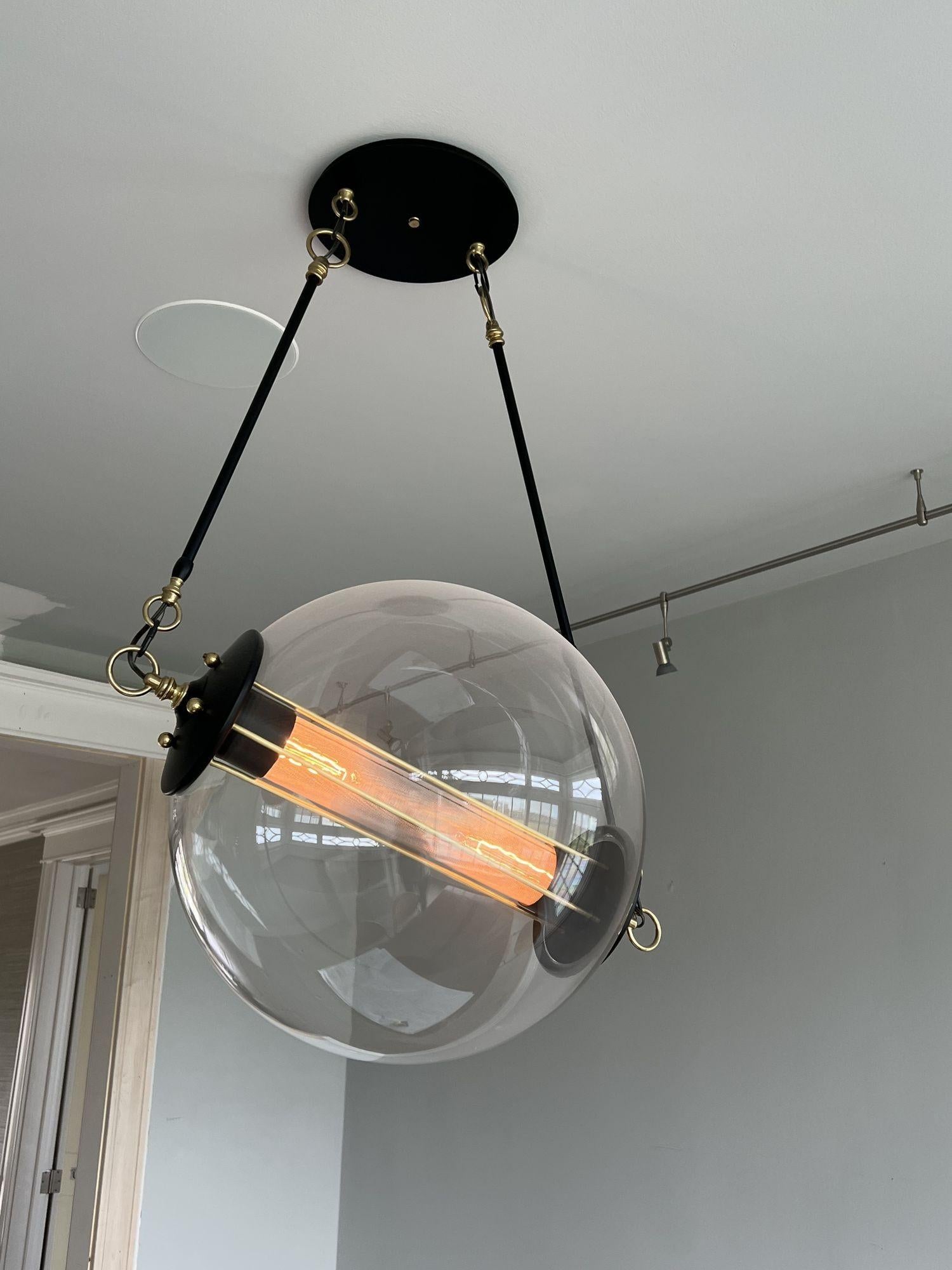 Modern Industrial Style Otto Sphere Pendant / Chandelier, Stainless Steel 10