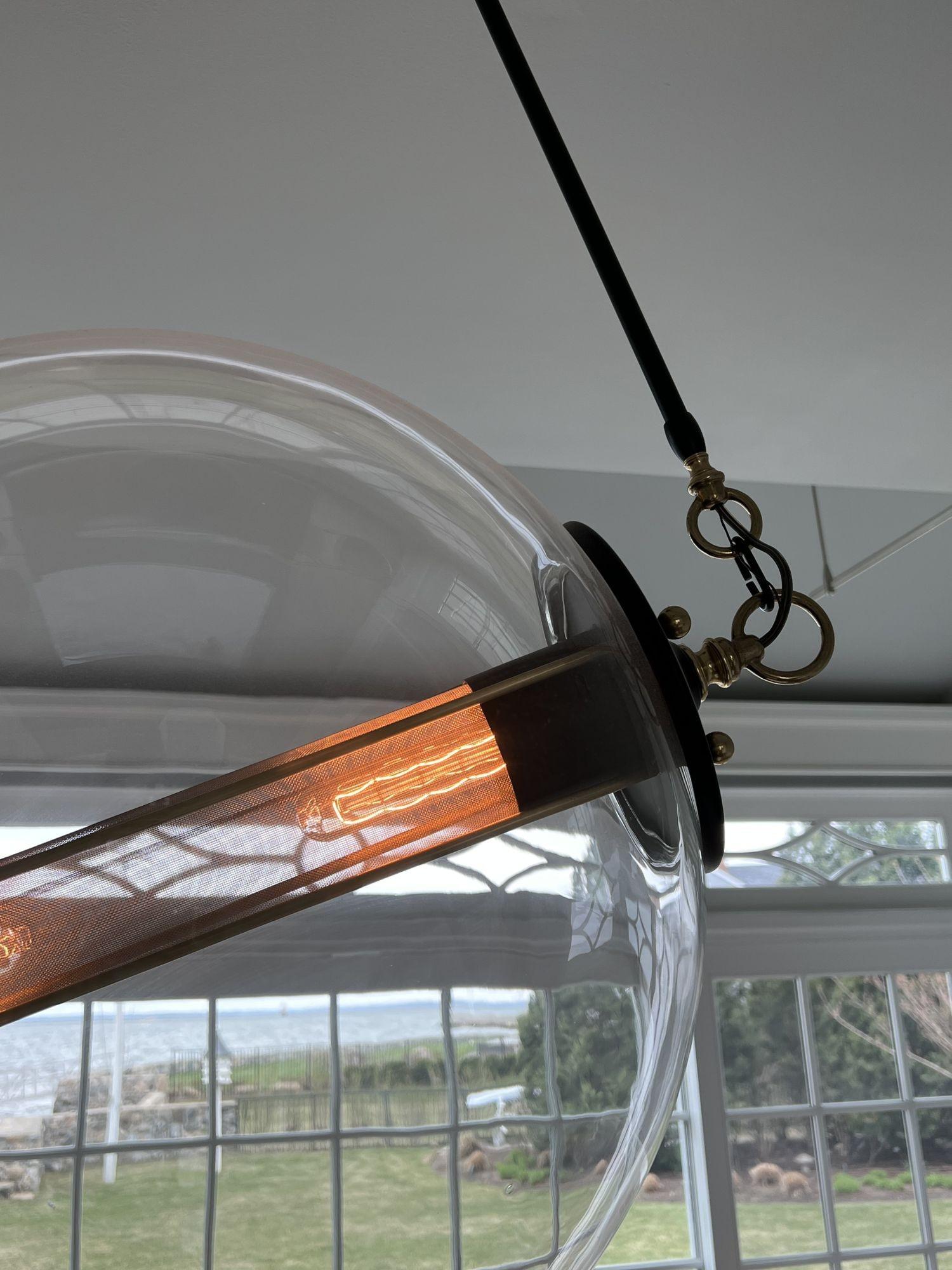 Modern Industrial Style Otto Sphere Pendant / Chandelier, Stainless Steel 11