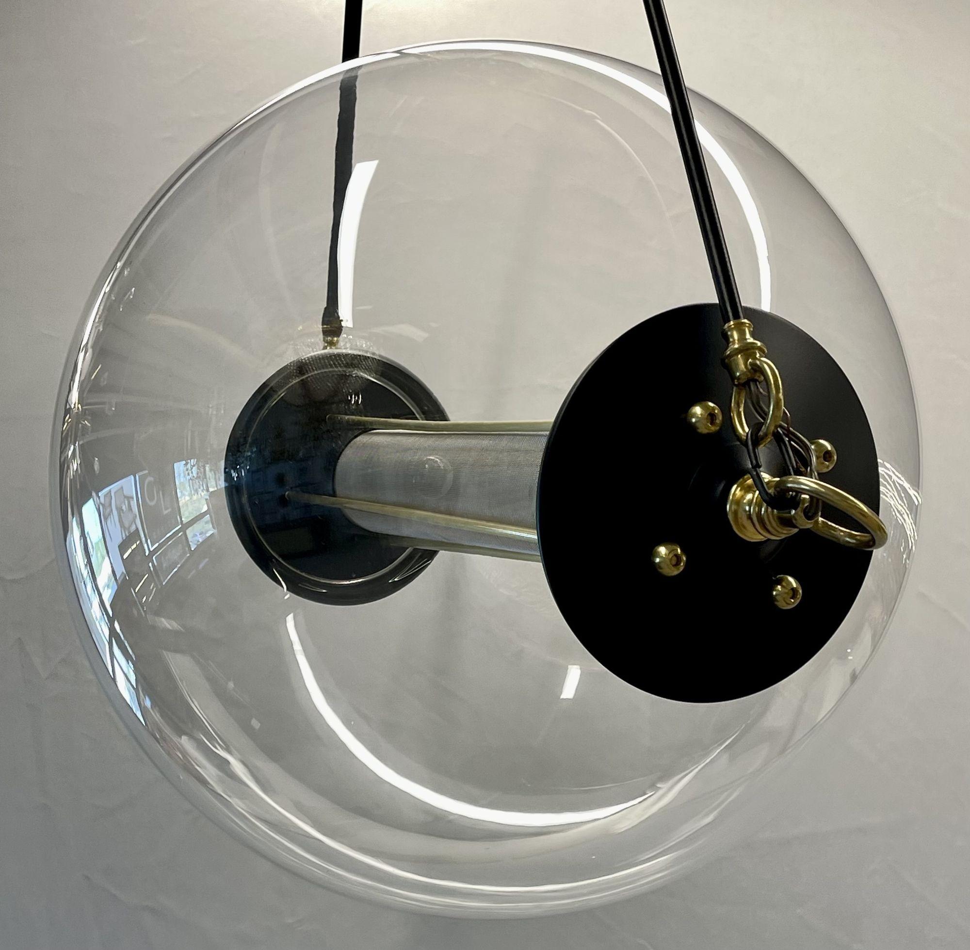 Modern Industrial Style Otto Sphere Pendant / Chandelier, Stainless Steel 2