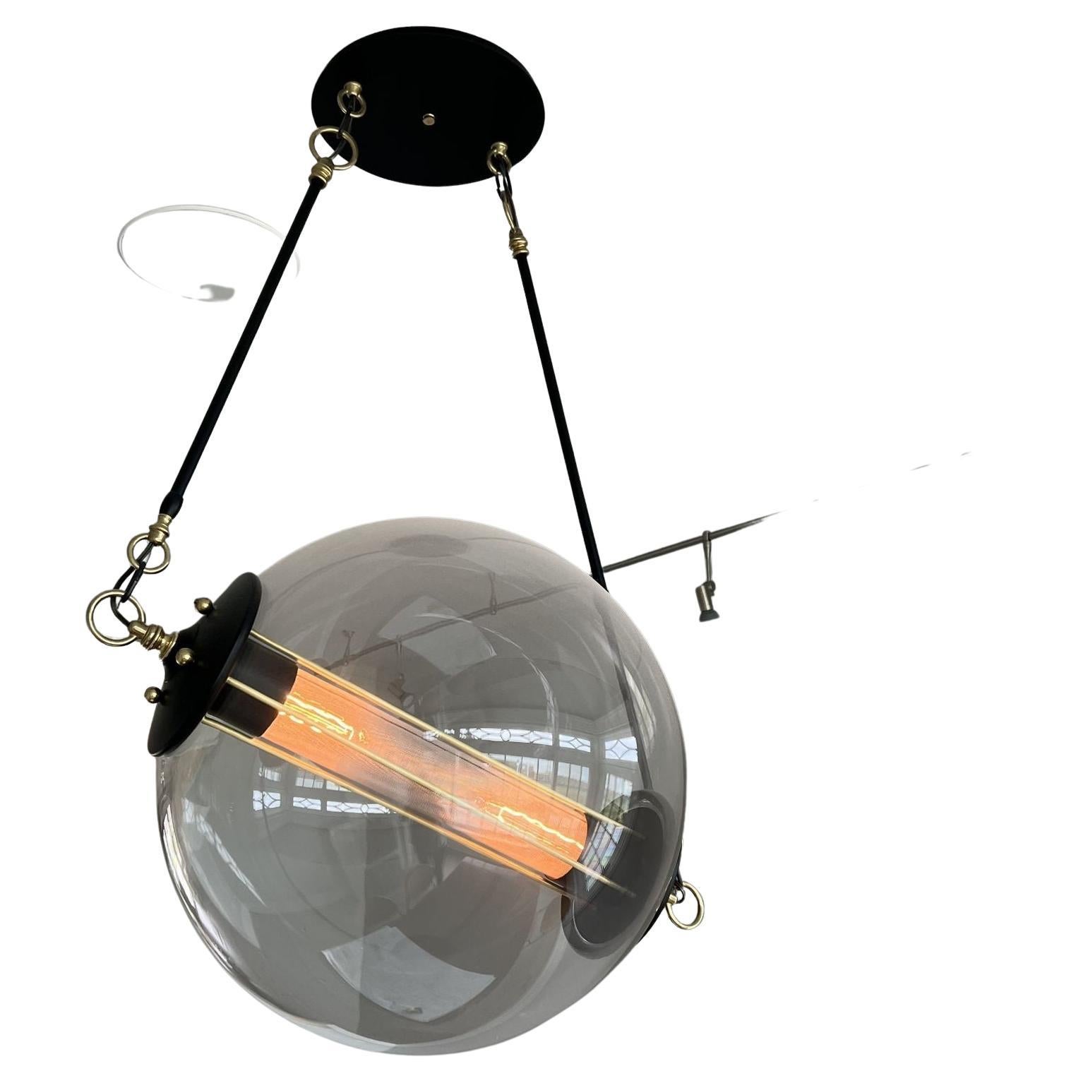 Modern Industrial Style Otto Sphere Pendant / Chandelier, Stainless Steel