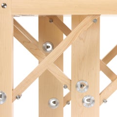 Modern Industrial Timberframe Maple Hall Table by Peter Harrison.