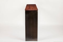 Moderner industrieller Konsolentisch aus Nussbaum und Stahl von Carlo Stenta