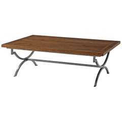Modern Industrial Walnut Coffee Table