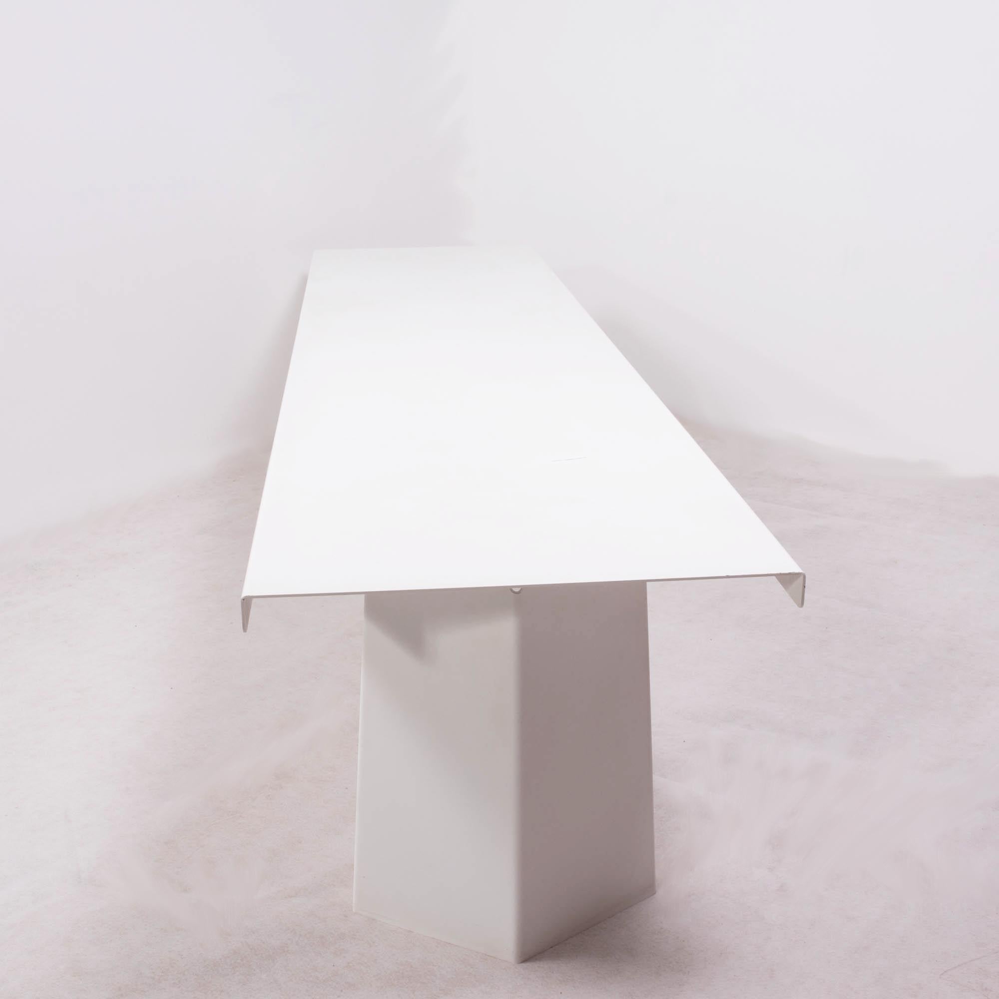 German Modern Industrial White Pallas Dining Table by Konstantin Grcic for ClassiCon