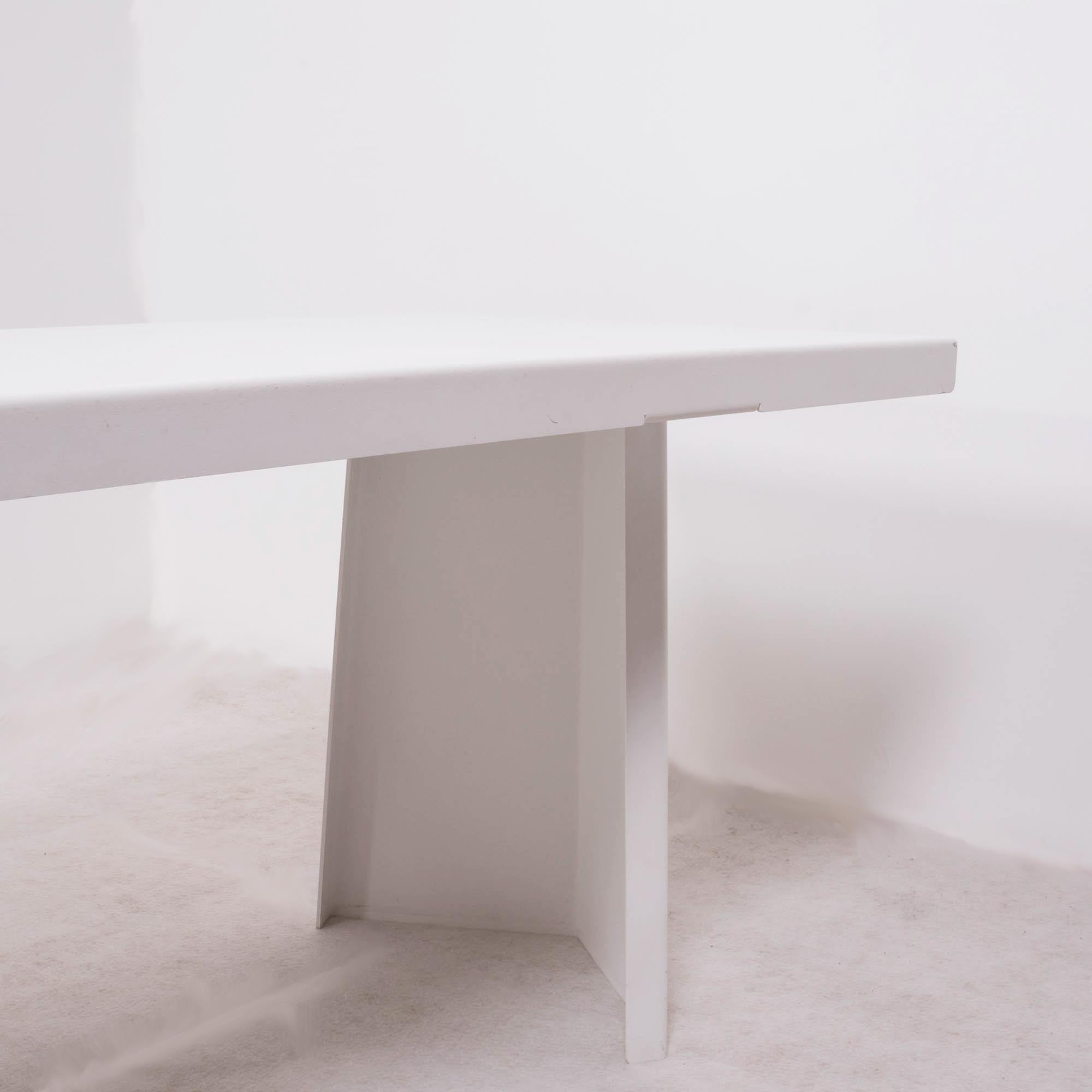 Modern Industrial White Pallas Dining Table by Konstantin Grcic for ClassiCon In Good Condition In London, GB