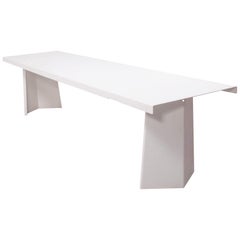 Modern Industrial White Pallas Dining Table by Konstantin Grcic for ClassiCon