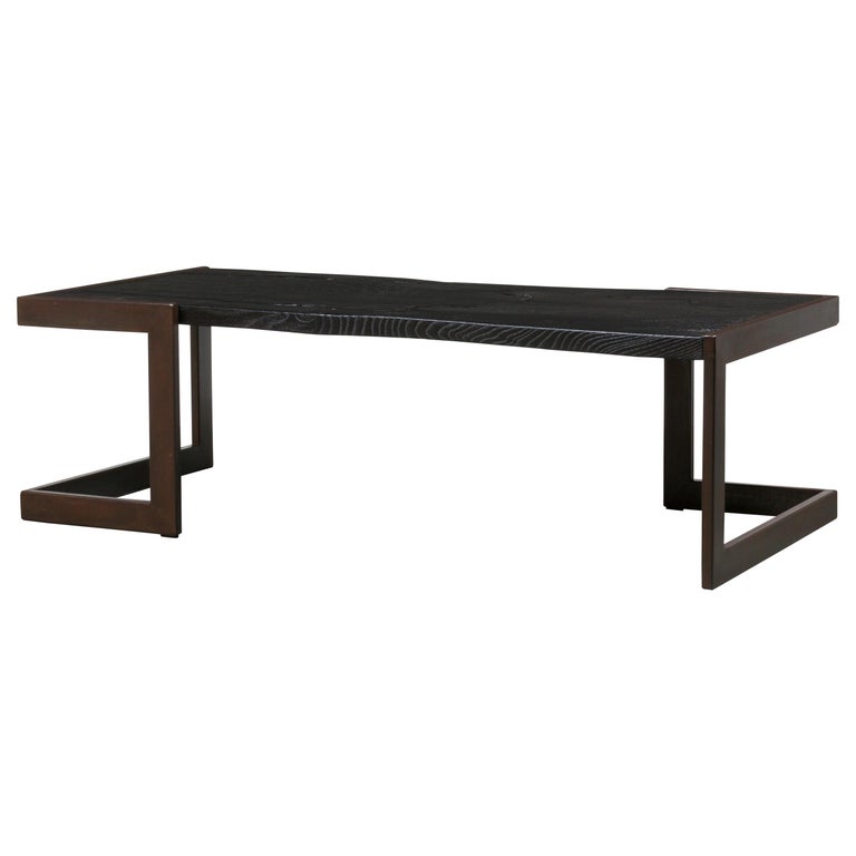 Modern Industry Hamilton Coffee Table In Charred Hardwood For Sale At 1stdibs