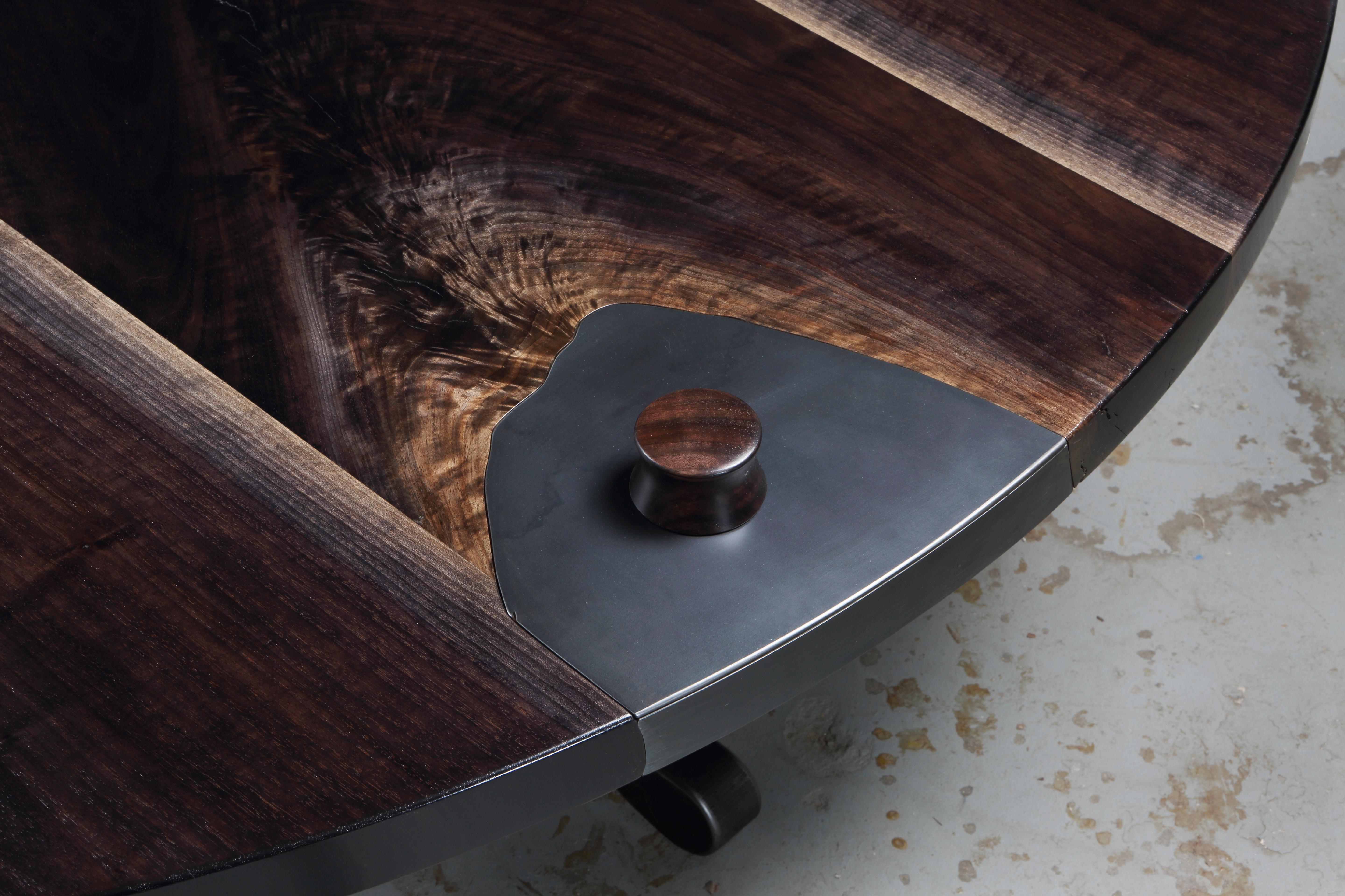 Organic Modern Modern Industry Serif Series Coffee Table Grain Matched Hardwood For Sale