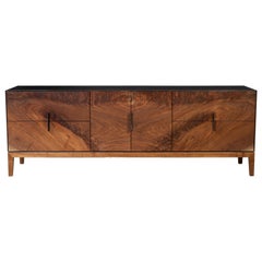 Modern Industry Taper Series Media Console with Doors and Drawers