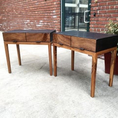 Modern Industry Taper Series Nightstand in Metal and Wood
