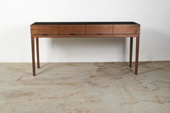Modern Industry Tapered Leg Console Table with Drawers