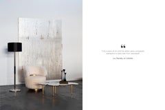 Mid-Century Modern Infinity Coffee Table, Marble Brass, Handmade by Greenapple