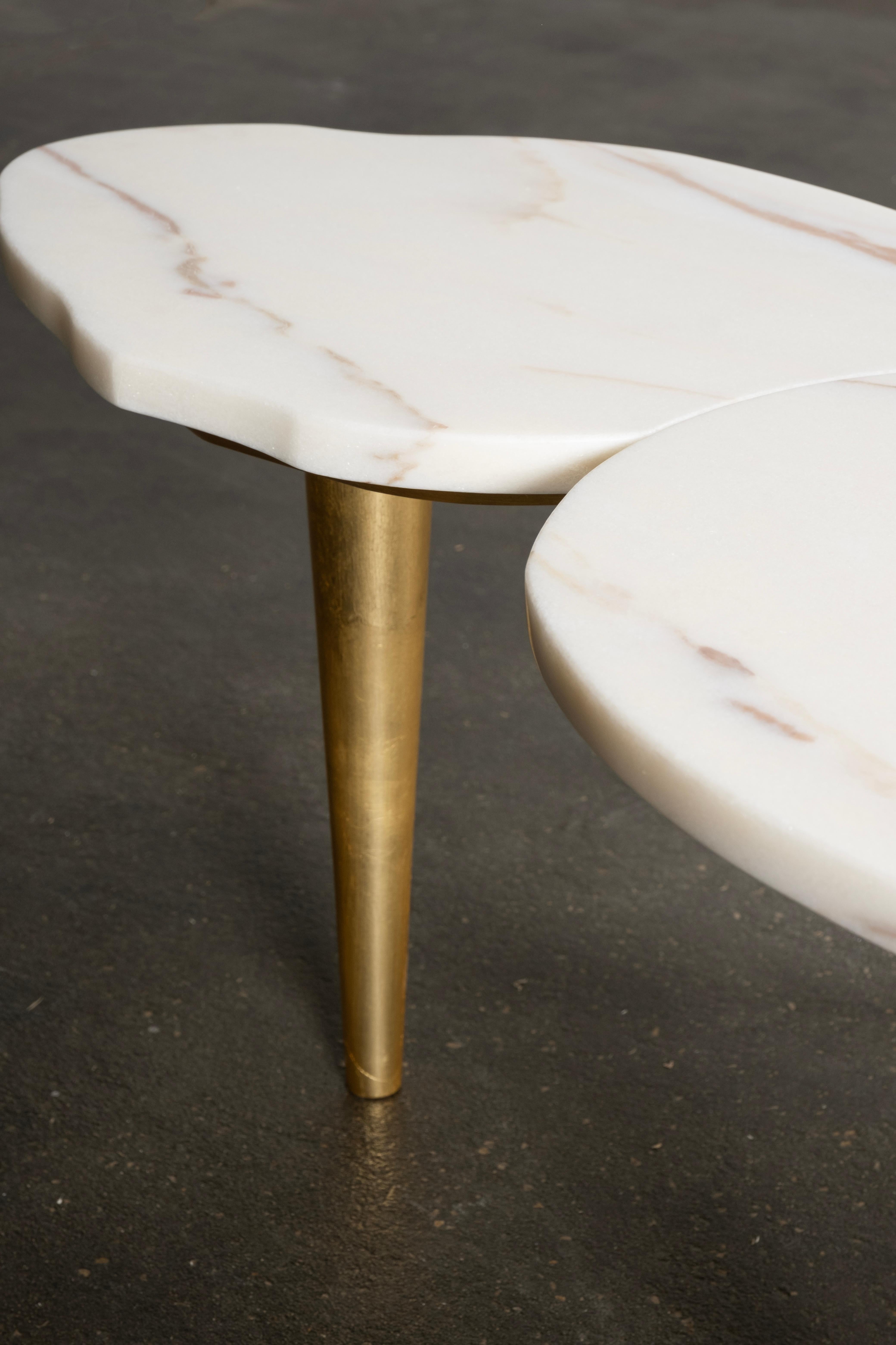 Table basse moderne Infinity, feuille d'or, fabriquée à la main au Portugal par Greenapple en vente 8