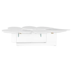 Moderner Infinity-Couchtisch aus Bildhauermarmor aus der Mitte des Jahrhunderts, handgefertigt von Greenapple