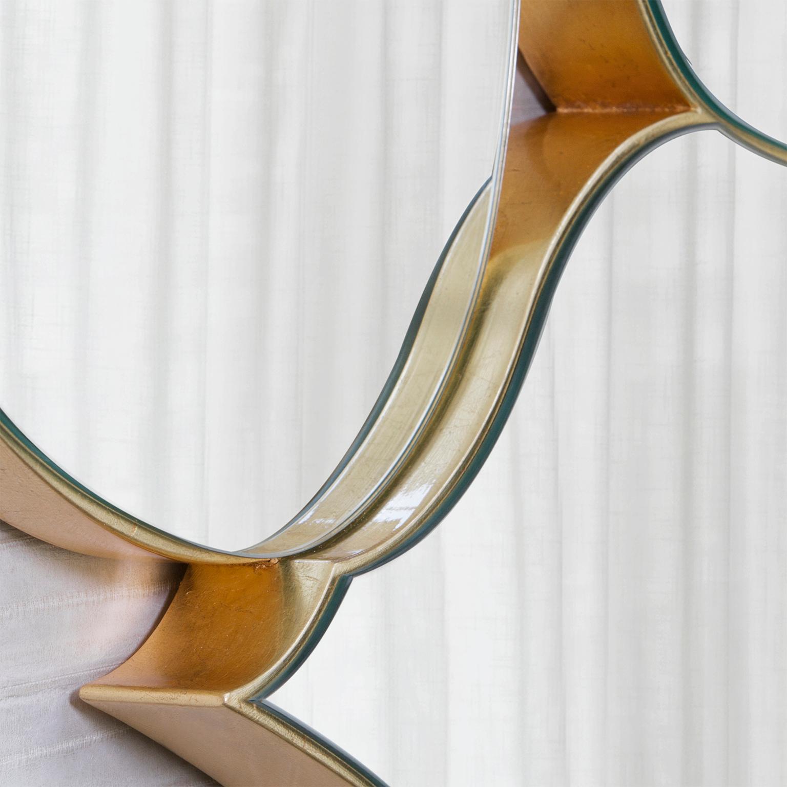 Mid-Century Modern Infinity Wall Mirror, Gold Leaf, Handmade by Greenapple For Sale 7