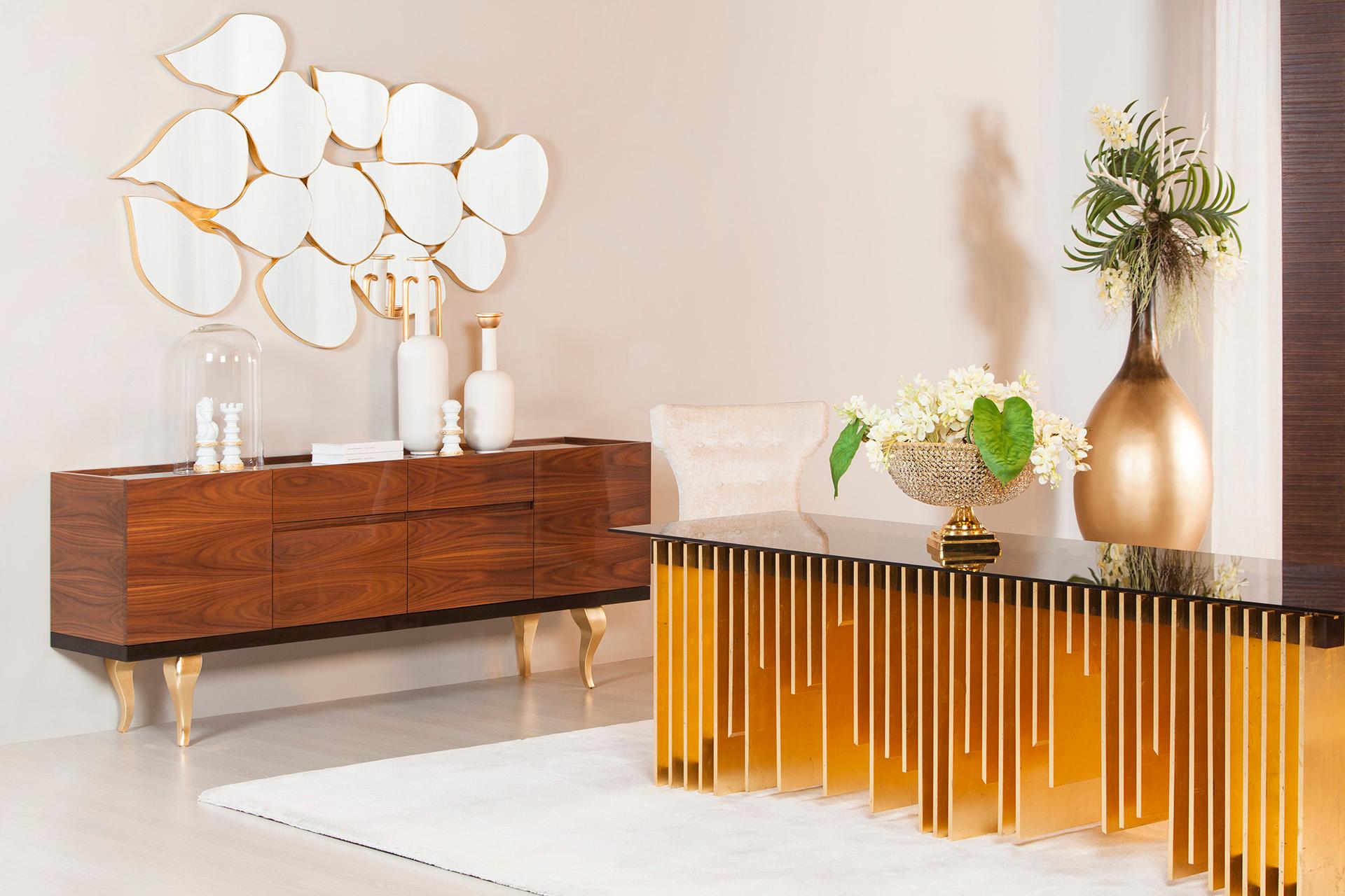 Mid-Century Modern Infinity Wall Mirror, Gold Leaf, Handmade by Greenapple For Sale 9