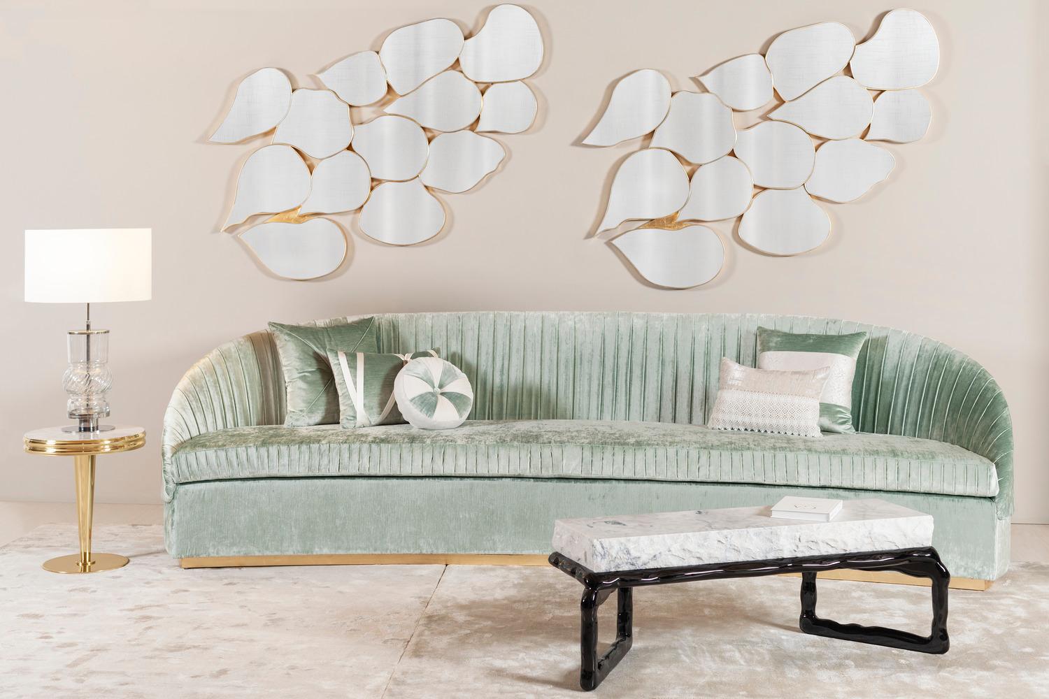 Mid-Century Modern Infinity Wall Mirror, Gold Leaf, Handmade by Greenapple For Sale 11