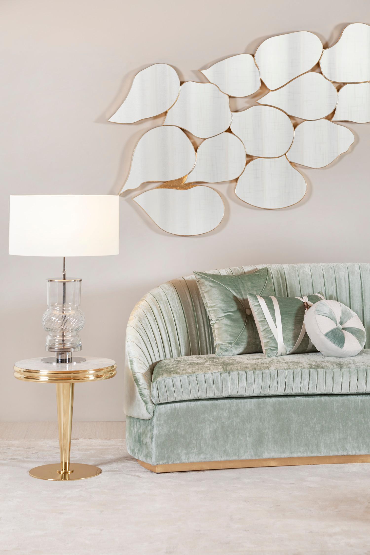 Miroir mural Infinity moderne du milieu du siècle, feuille d'or, fabriqué à la main par Greenapple en vente 11