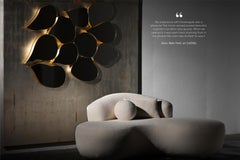 Mid-Century Modern Infinity Wall Mirror, Gold Leaf, Handmade by Greenapple