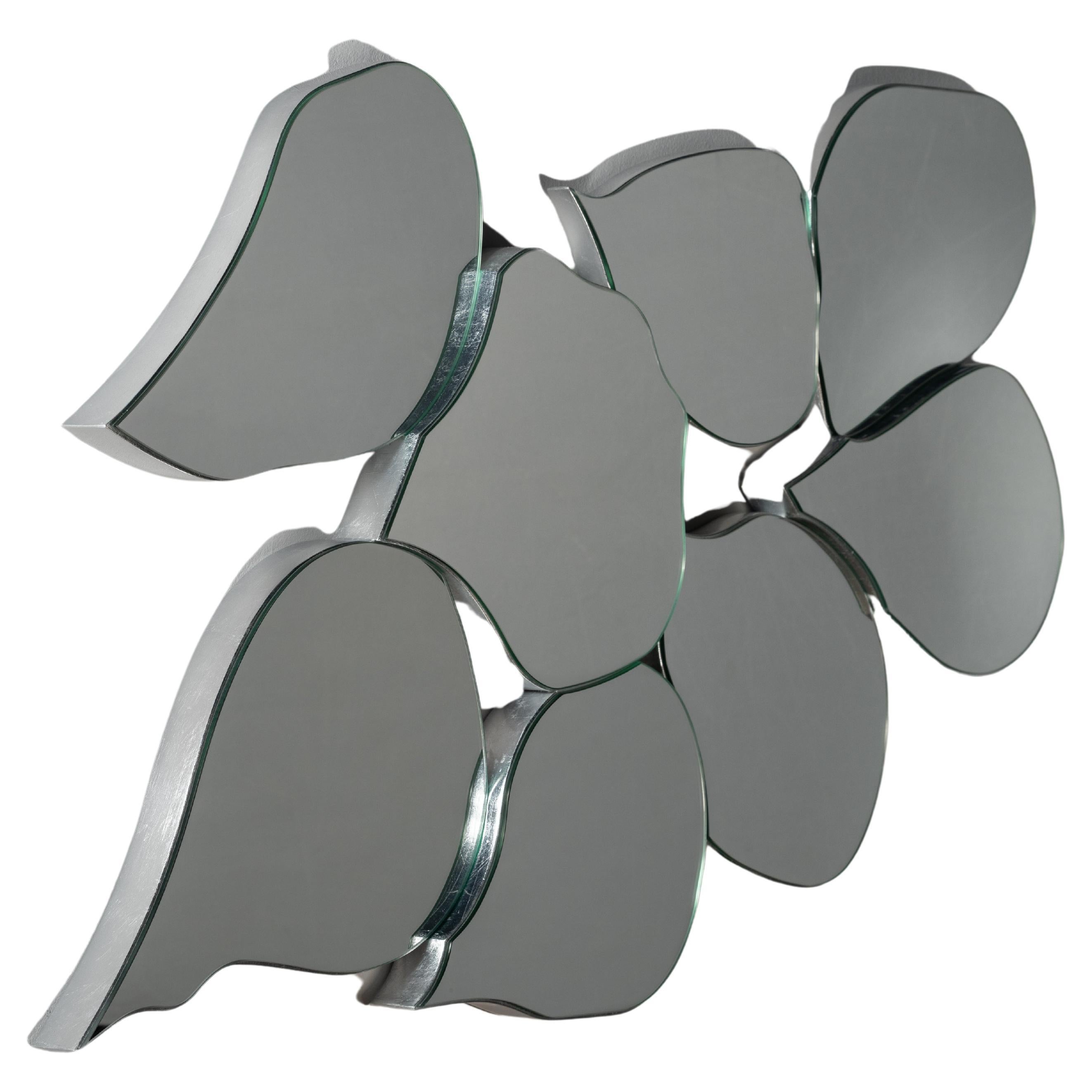 Modern Infinity Wall Mirror, Silver Leaf, Handmade in Portugal by Greenapple For Sale