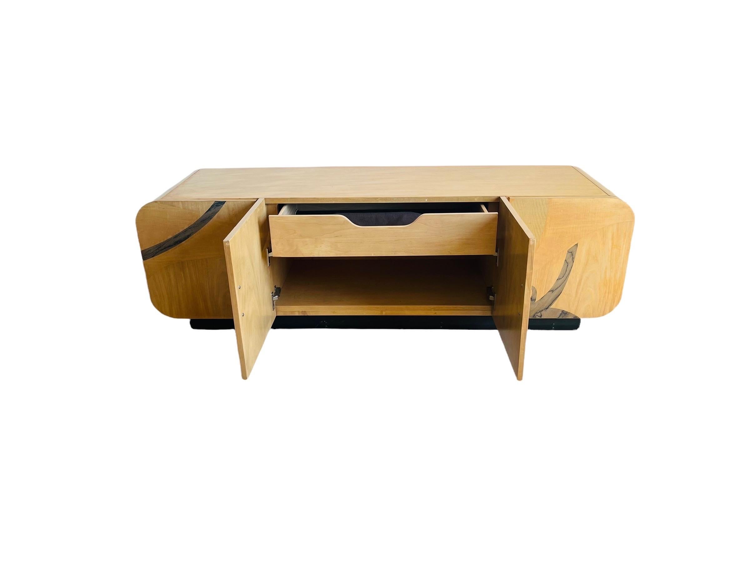 Modern Inlaid Beech Wood Credenza by White Furniture  3