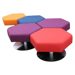 Modern Interconnecting Hexagon Modular Hocker Ottoman Nienkamper Fünf verfügbar