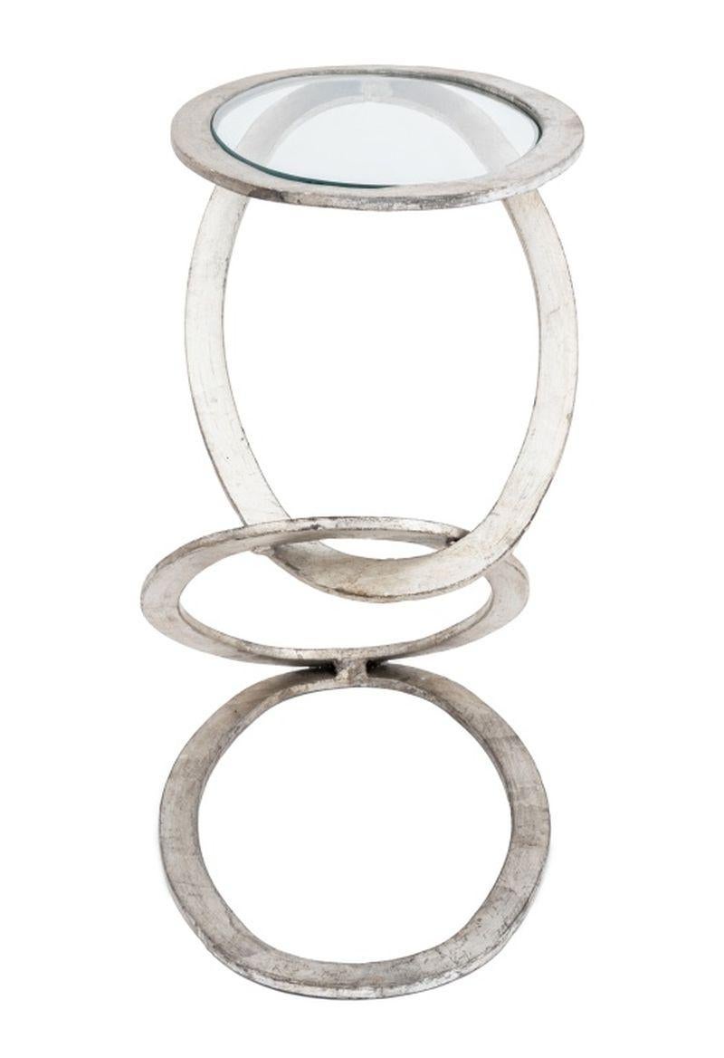 Table moderne en acier et verre imbriqué Bon état - En vente à Astoria, NY