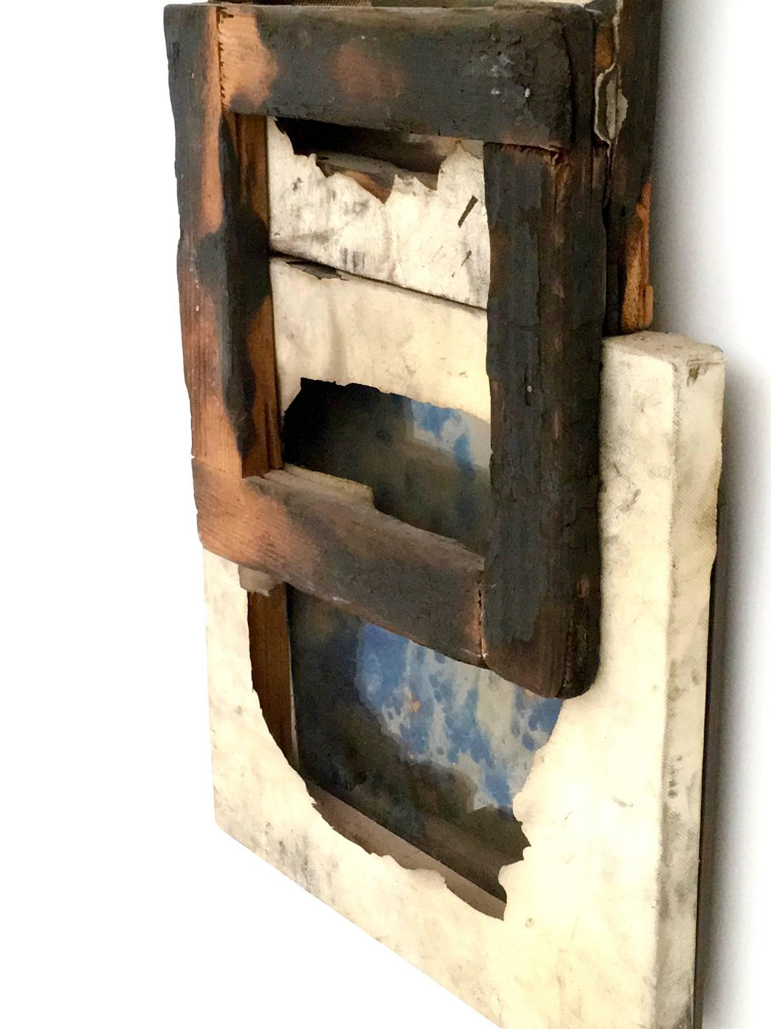 Contemporary Interpretation of the Holy Cross by Unknown, Wood, Metal, Canvas For Sale 6