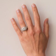 Modern Invisible Setting 2.65 Carat Princess and Brillant Cut Diamond Ring