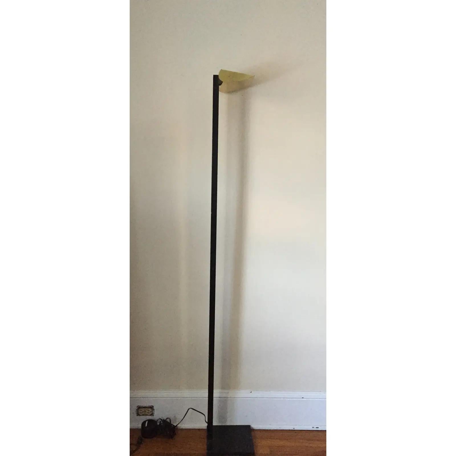 Modern Iron and Brass Torchiere In Good Condition For Sale In W Allenhurst, NJ