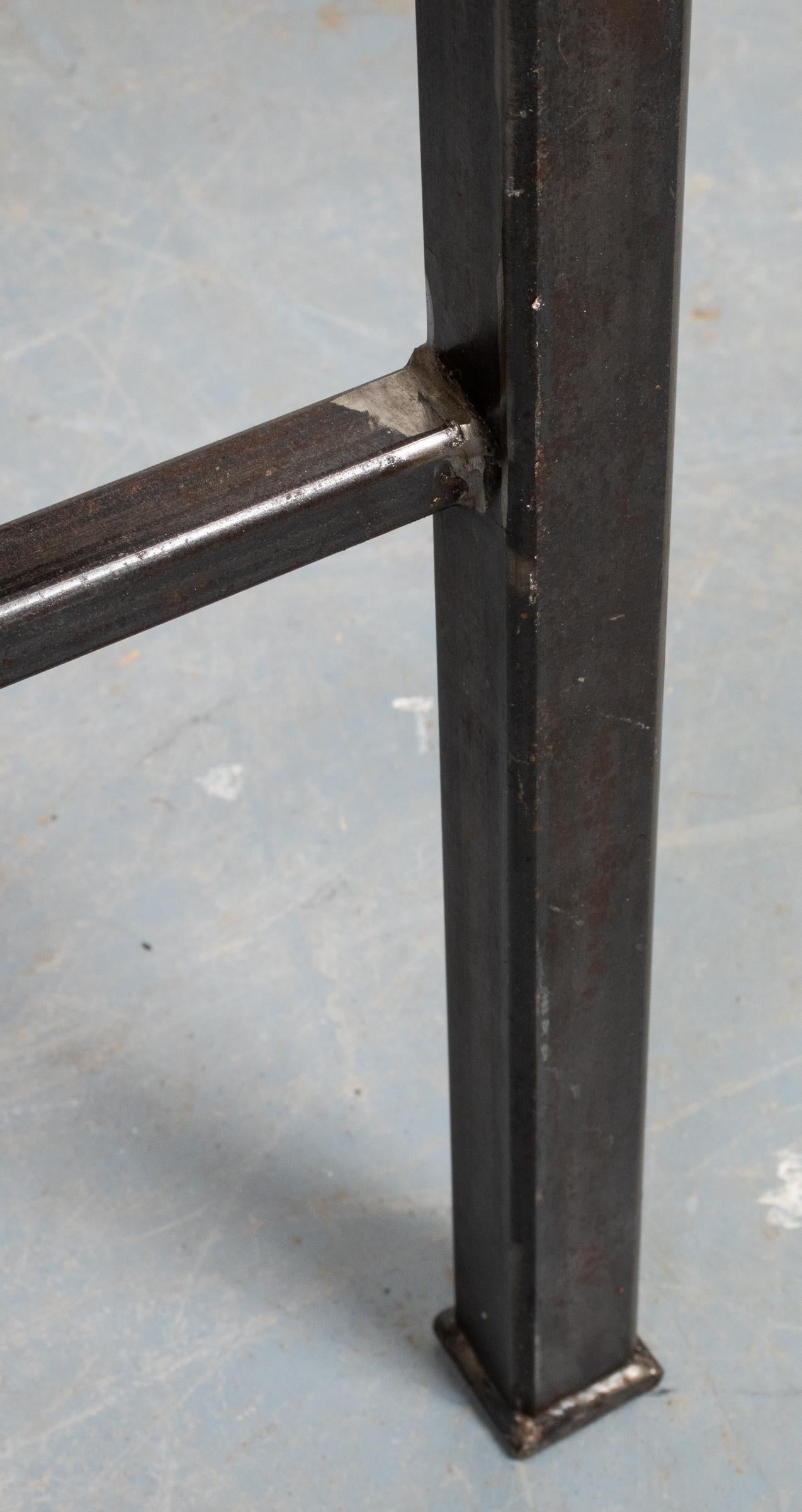 20th Century Modern Iron and Cast Stone Side Table