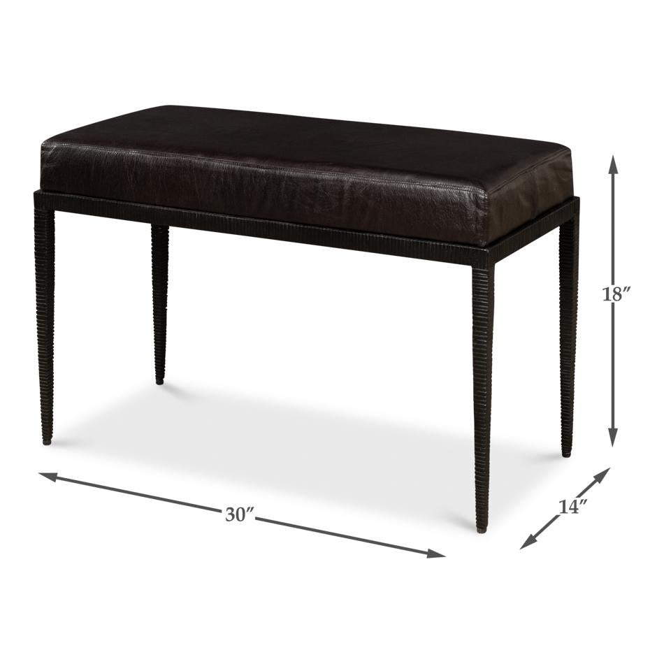 Banc The Moderns en fer et cuir en vente 3