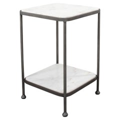 Modern Iron and Marble Accent Table