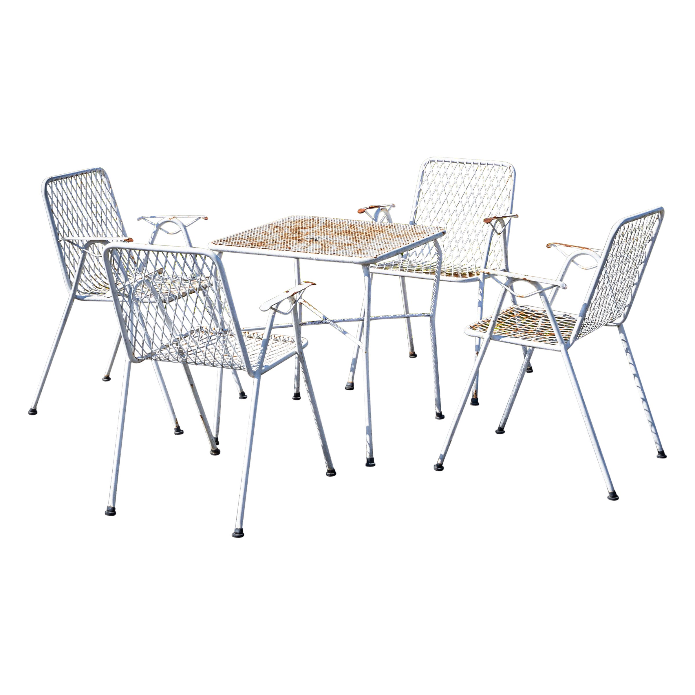 Juego moderno de hierro para patio, probablemente Italia, mediados del siglo XX