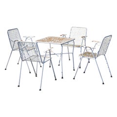 Set da giardino moderno in ferro, probabilmente Italia, metà del XX secolo
