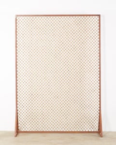Modern Iron Screen Sculpture with Arabesque Design