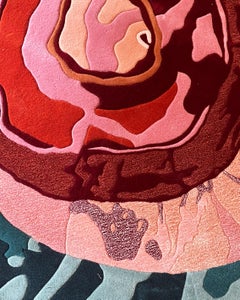 Moderne, unregelmäßige Form mit abstrakter Maroon-Terrakotta-Tosca 'Jane Say's' von RAG