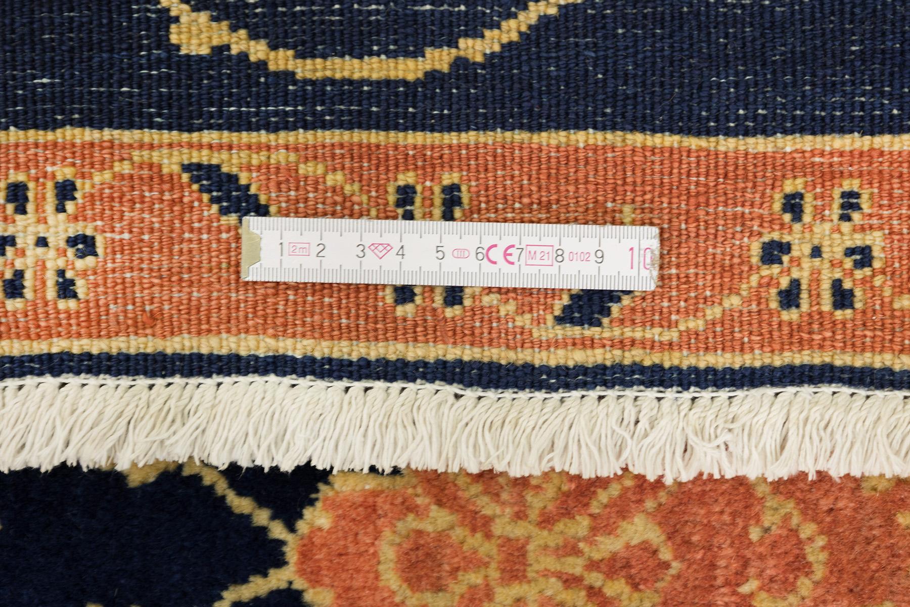 Modern Isfahan (282cm x 192cm, navy blau, neu) (Wolle) im Angebot
