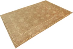Modern Isfahan Rug, Hand-Knotted, 10.3x6.6 ft – Beige, Light Brown