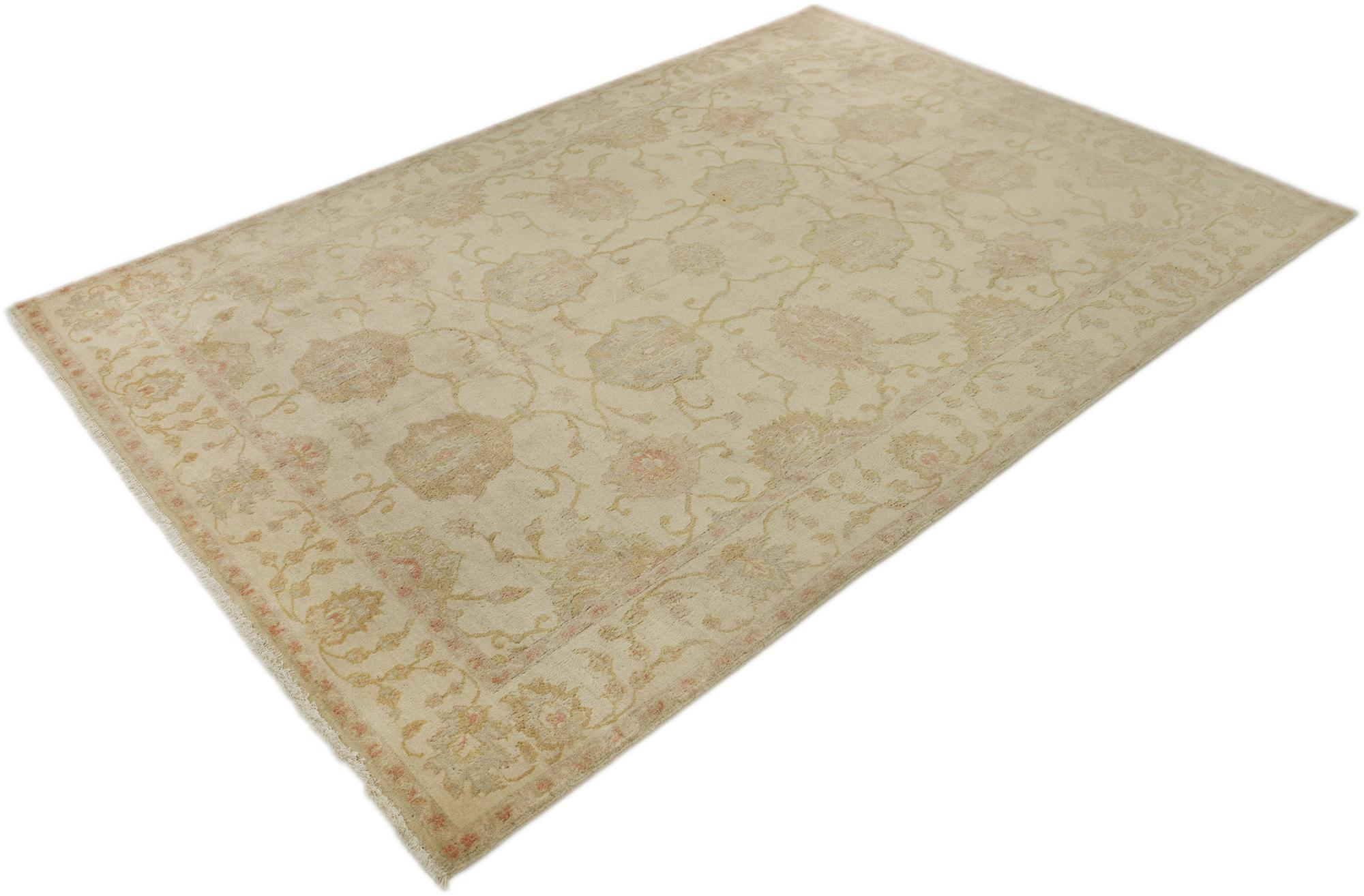 Modernes Isfahan (beige/elfenbeinfarben, neu, 276cm x 193cm) (Persisch) im Angebot